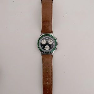 Swatch Leather Watch